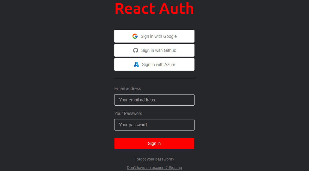 Auth Form